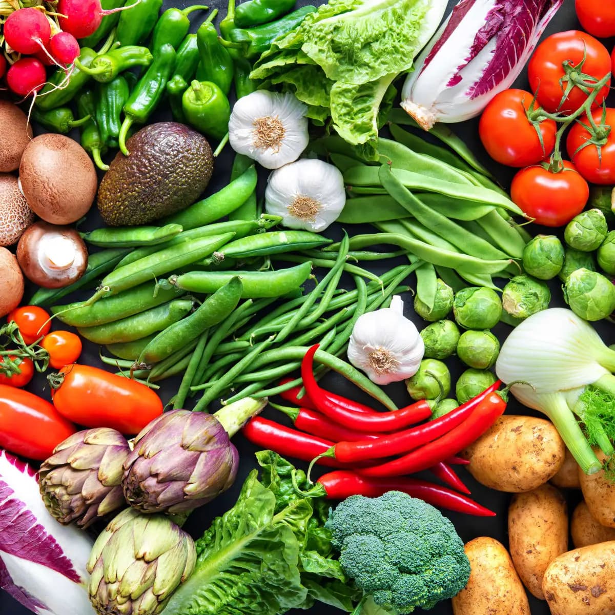 A colourful selection of fresh produce